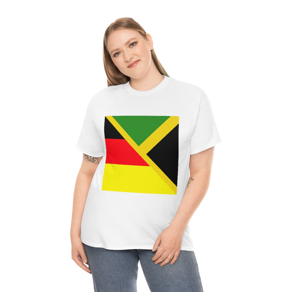 Jamaican German Flag Half Jamaica Germany T-Shirt | Unisex Tee Shirt