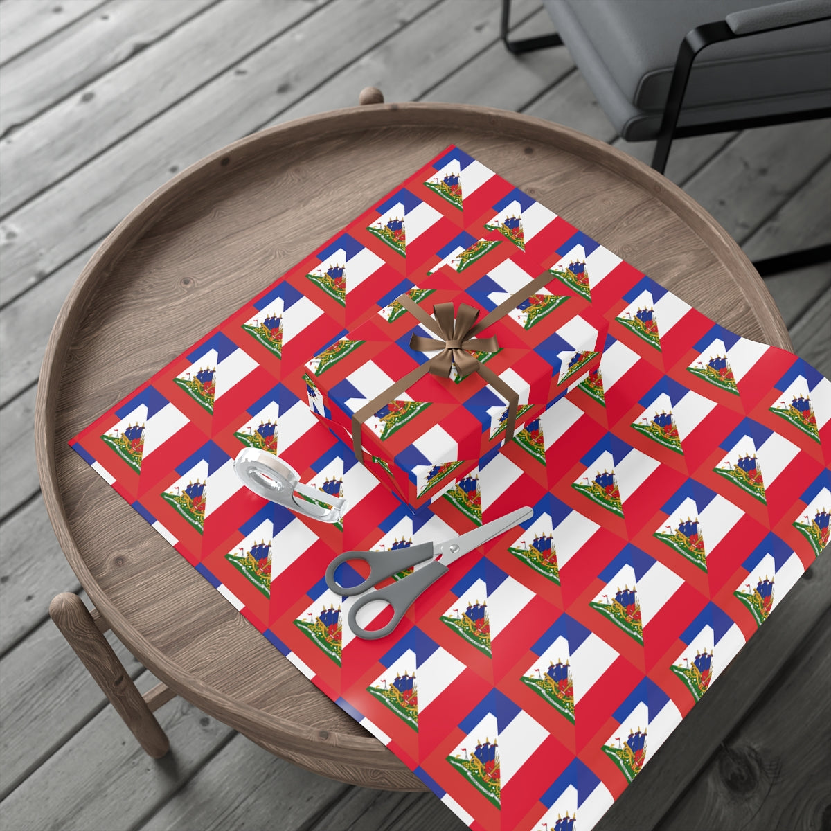 Haitian French flag Gift Wrap Papers | Haiti France Christmas Present Wrapping Paper