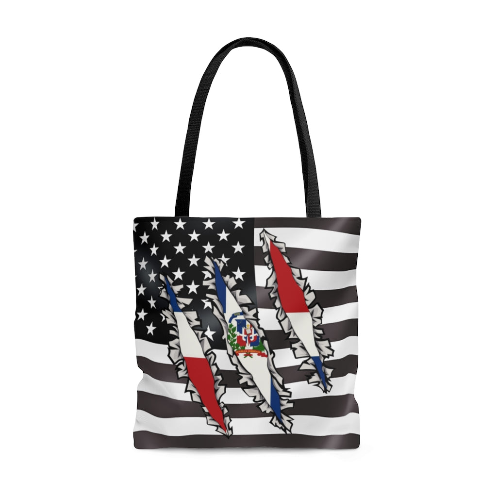 Dominican Republic American Flag Tote Bag | DR USA Expatriate Bag