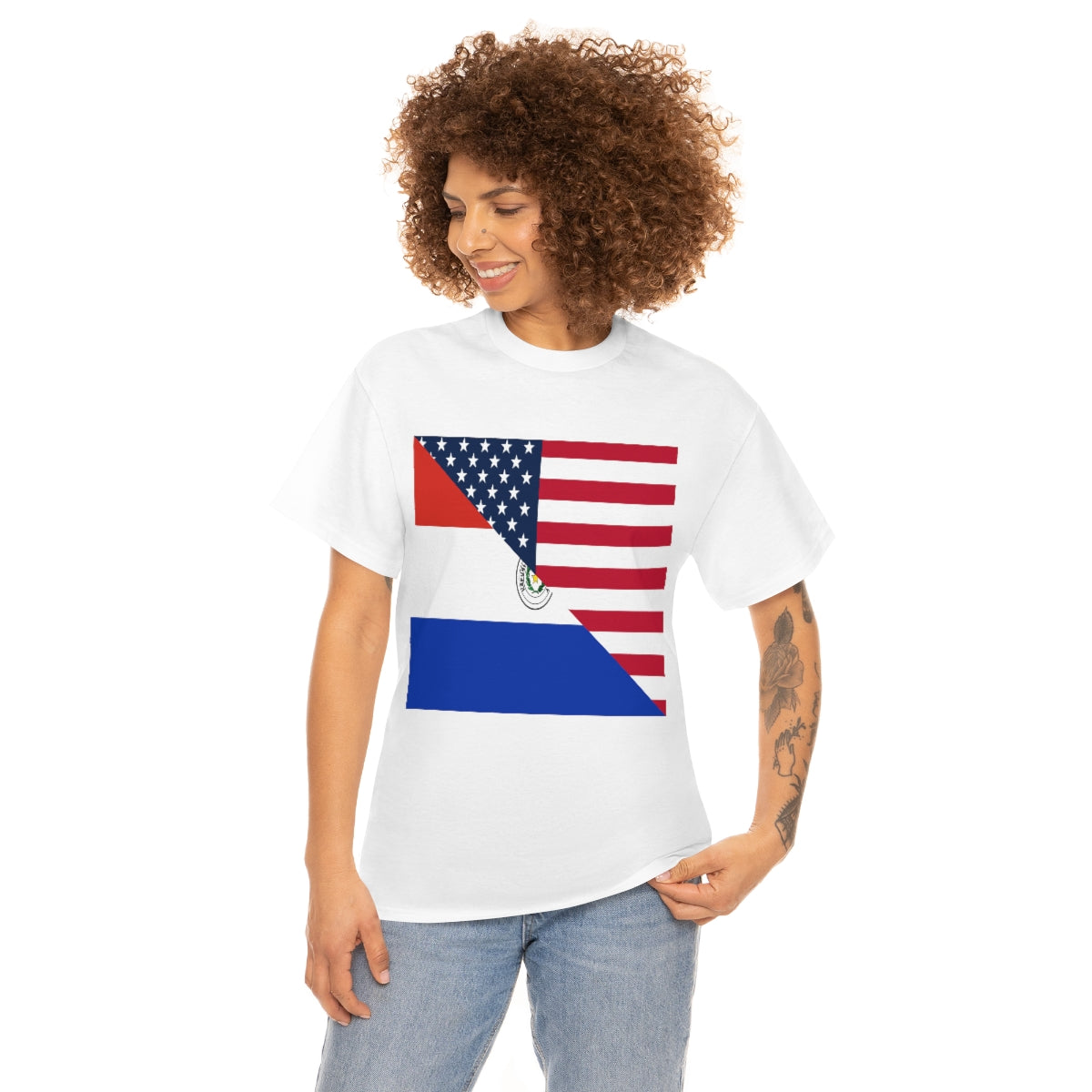 Paraguayan American Flag T-Shirt | Unisex Paraguay USA Tee Shirt