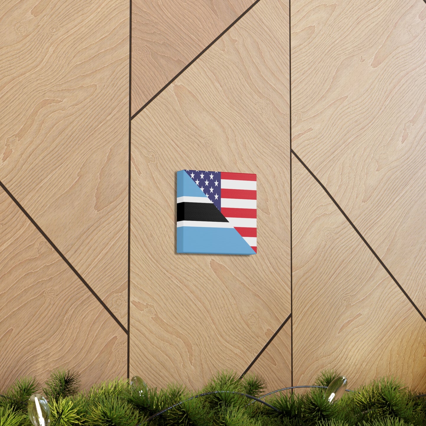 Botswana American Flag USA Canvas Gallery Wraps | Wall Art