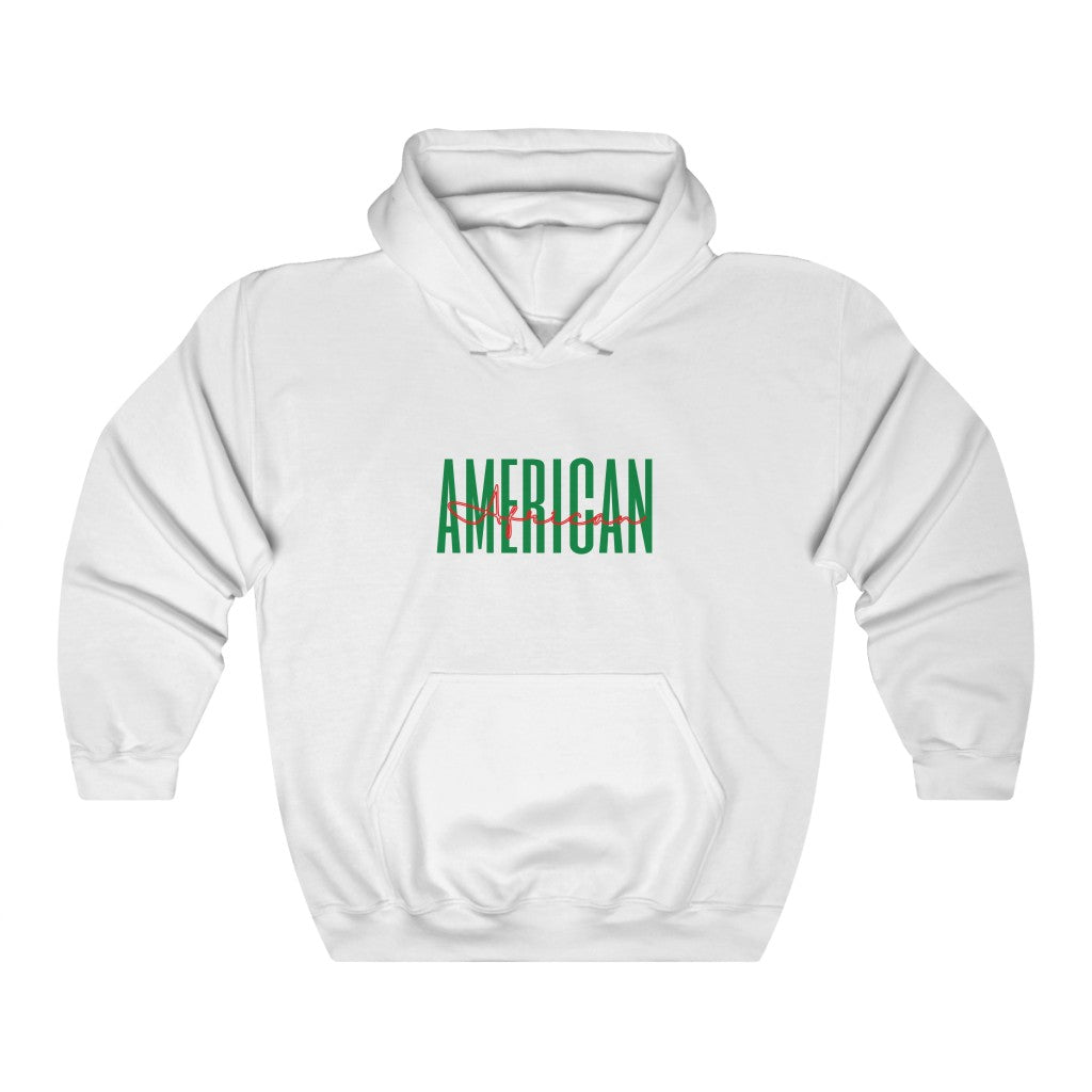 African American Color Text Hoodie | Unisex Black USA Pullover