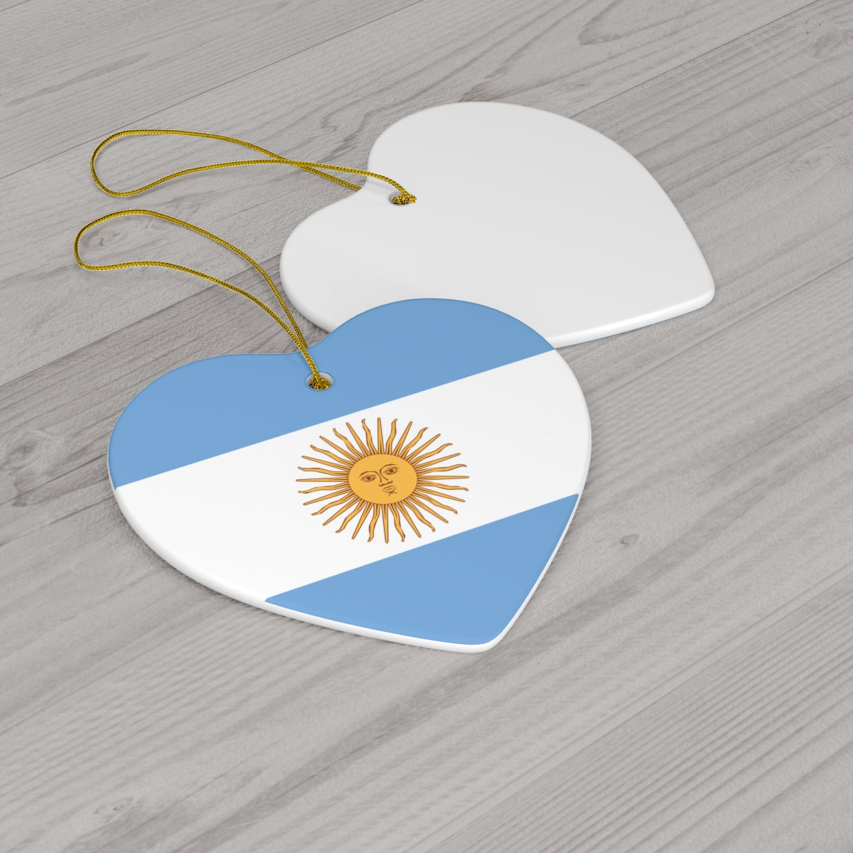 Argentina Flag Ceramic Ornaments | Argentinian Christmas Tree