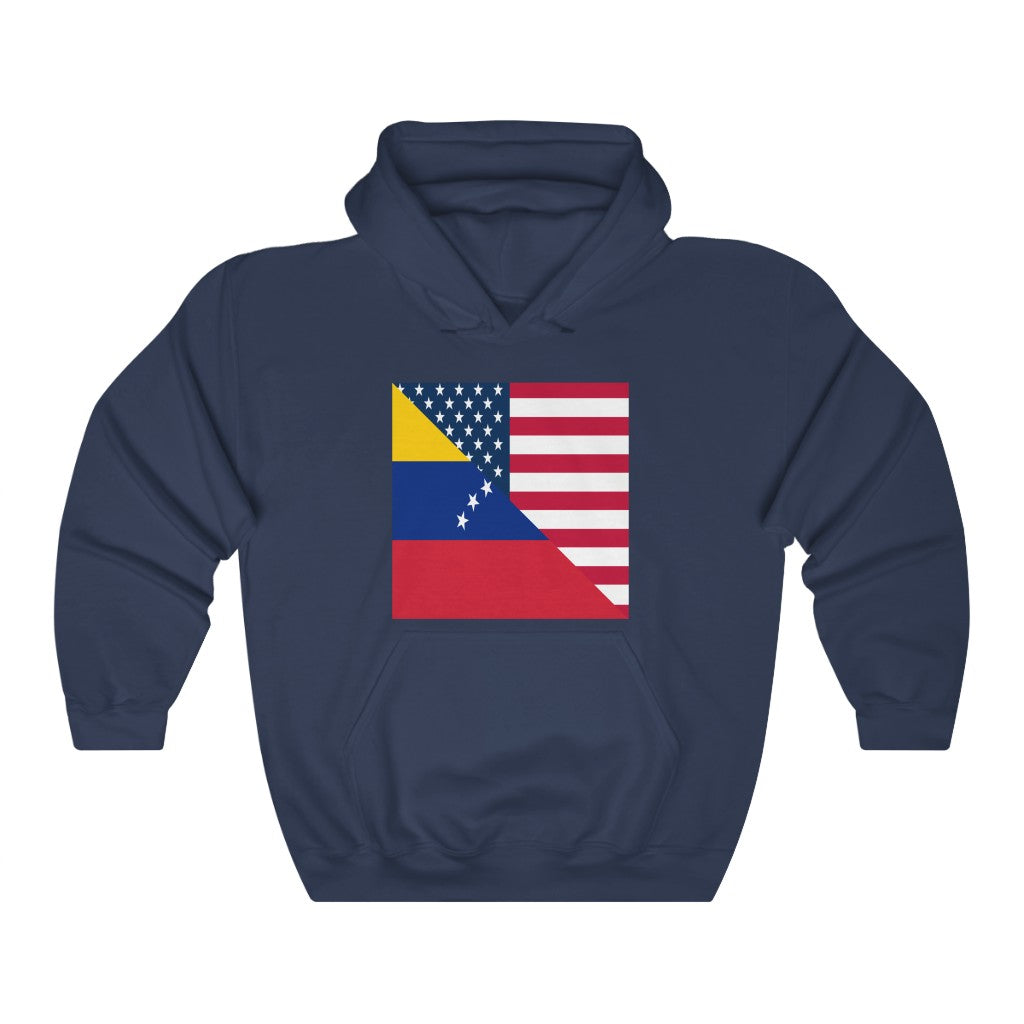 Venezuela American Flag Hoodie  | Unisex Half Venezuelan USA Pullover