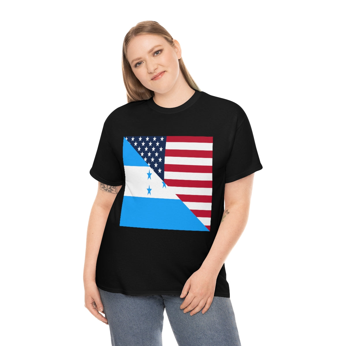 Honduran American Flag T-Shirt | Unisex Honduras USA Tee Shirt