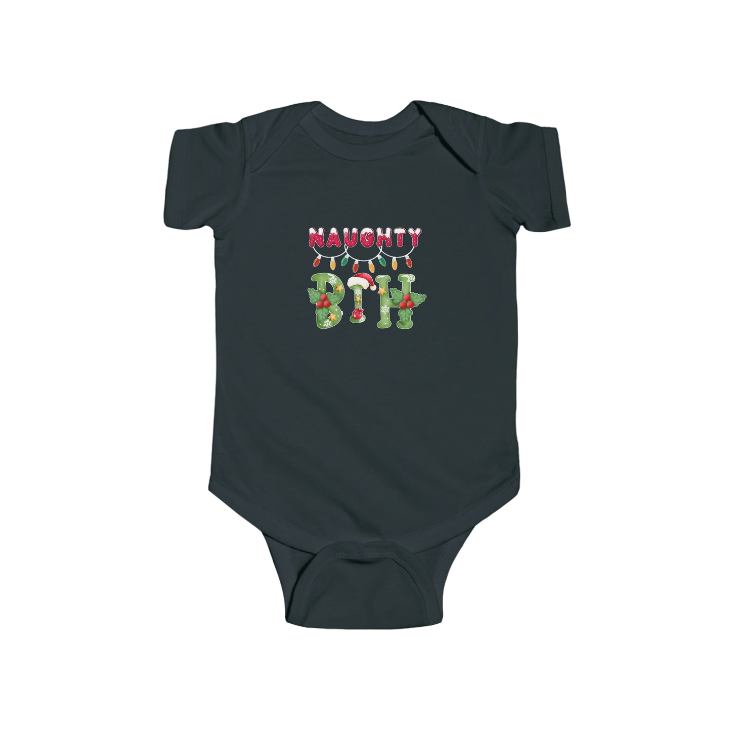 Naughty Bih Christmas Gift Baby Bodysuit | Newborn Boy Girl