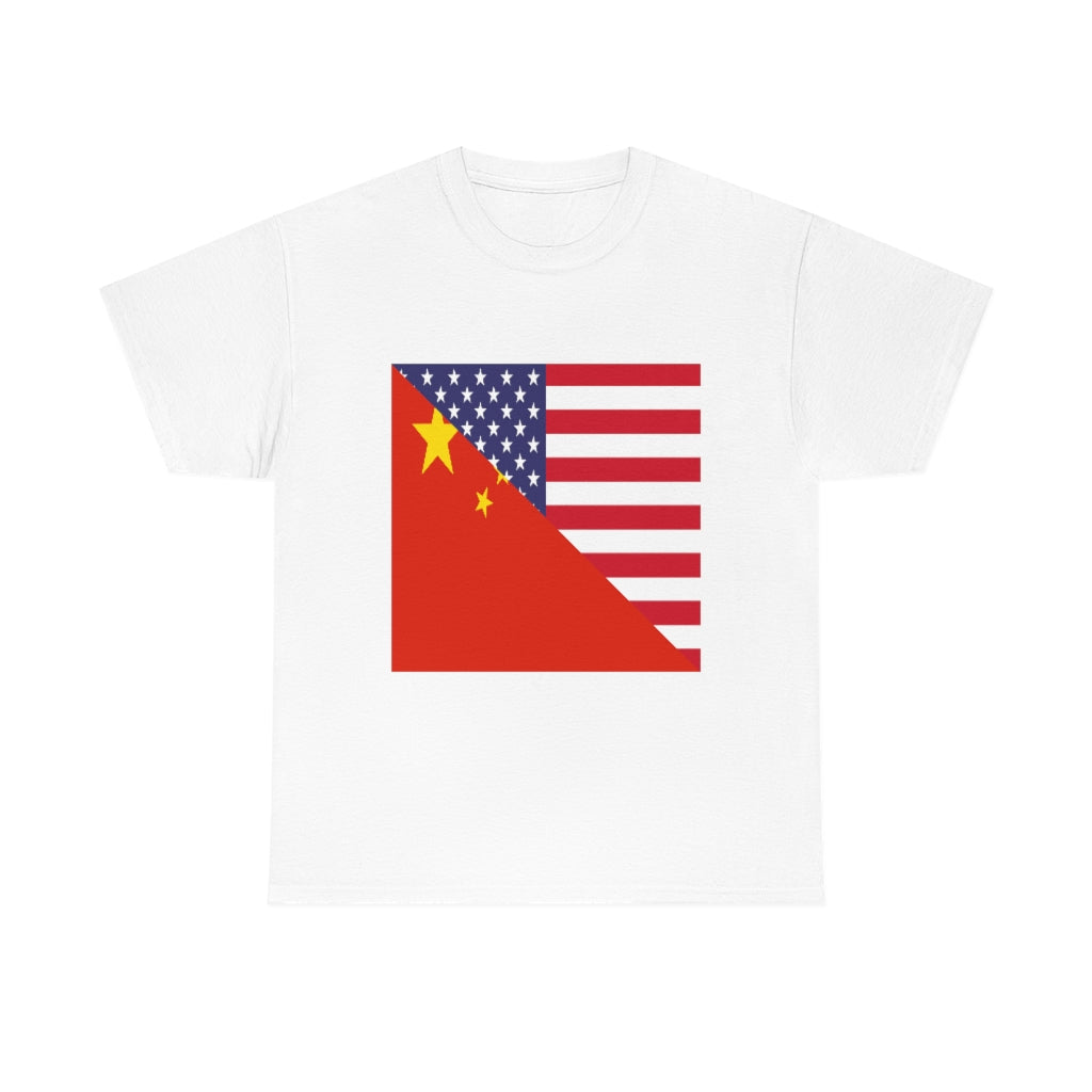 Chinese American Flag Tee Shirt | China USA Tshirt