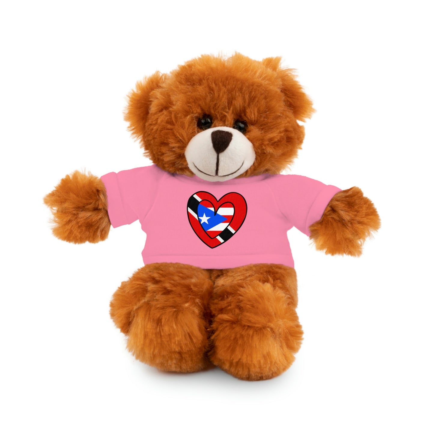 Puerto Rican Trini Valentines Day Gift Stuffed Animal | Boricua Trinidad Flag Toy