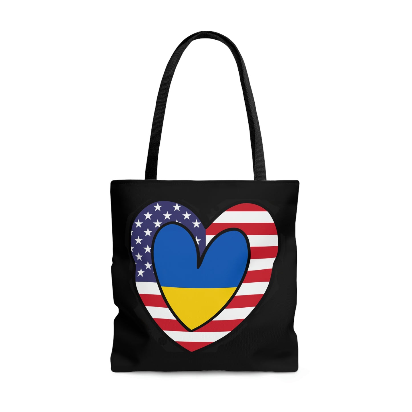 American Ukrainian Flag Inner Heart USA Ukraine  Tote Bag | Shoulder Bag