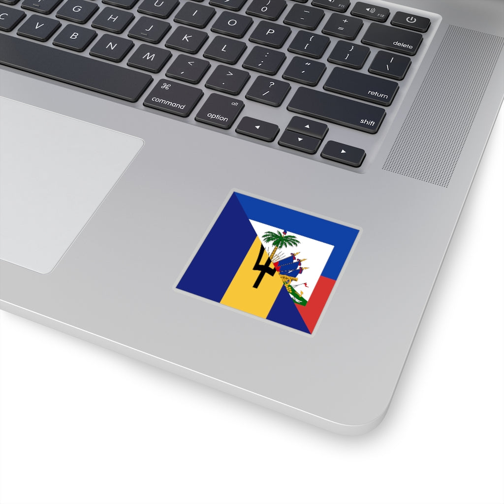 Barbados Haiti Flag Sticker | Bajan Haitian Stickers