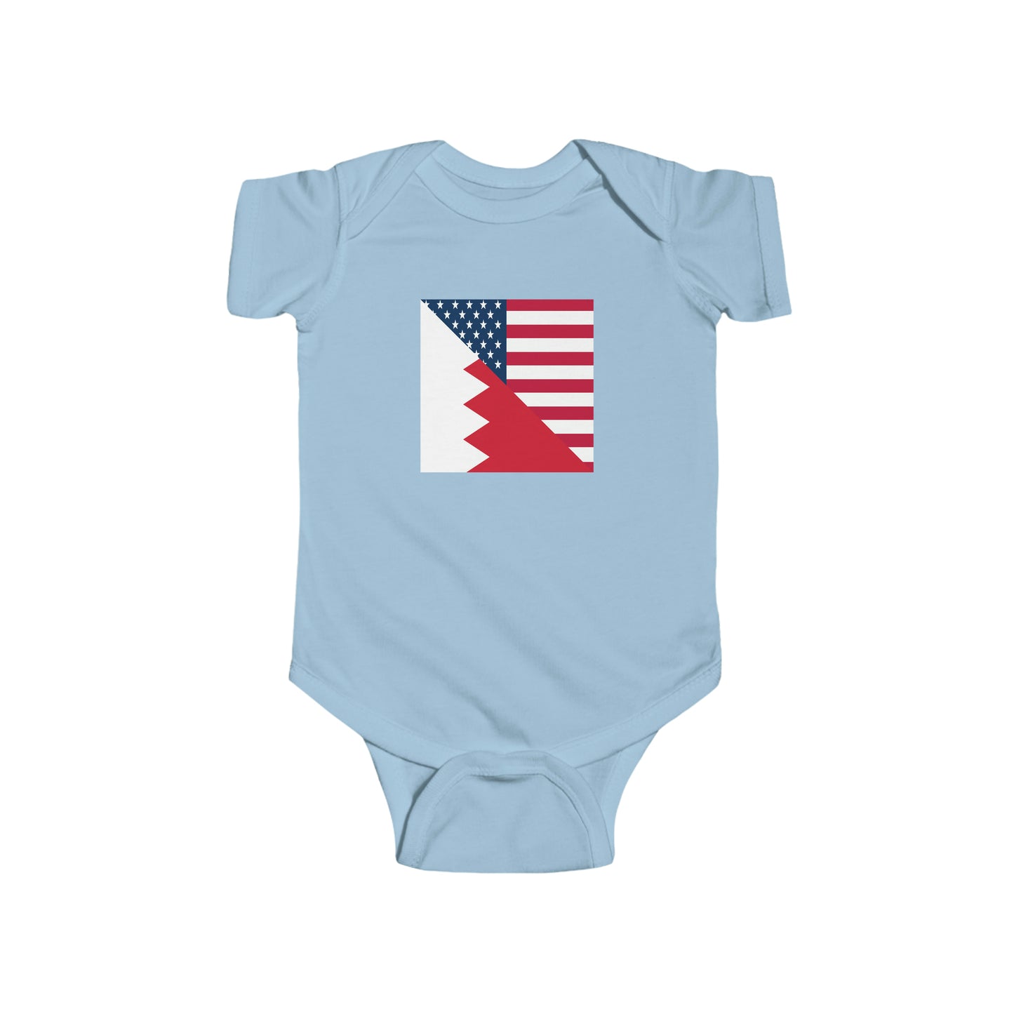 Bahrain American Flag Half Bahraini USA Baby Bodysuit | Newborn Boy Girl