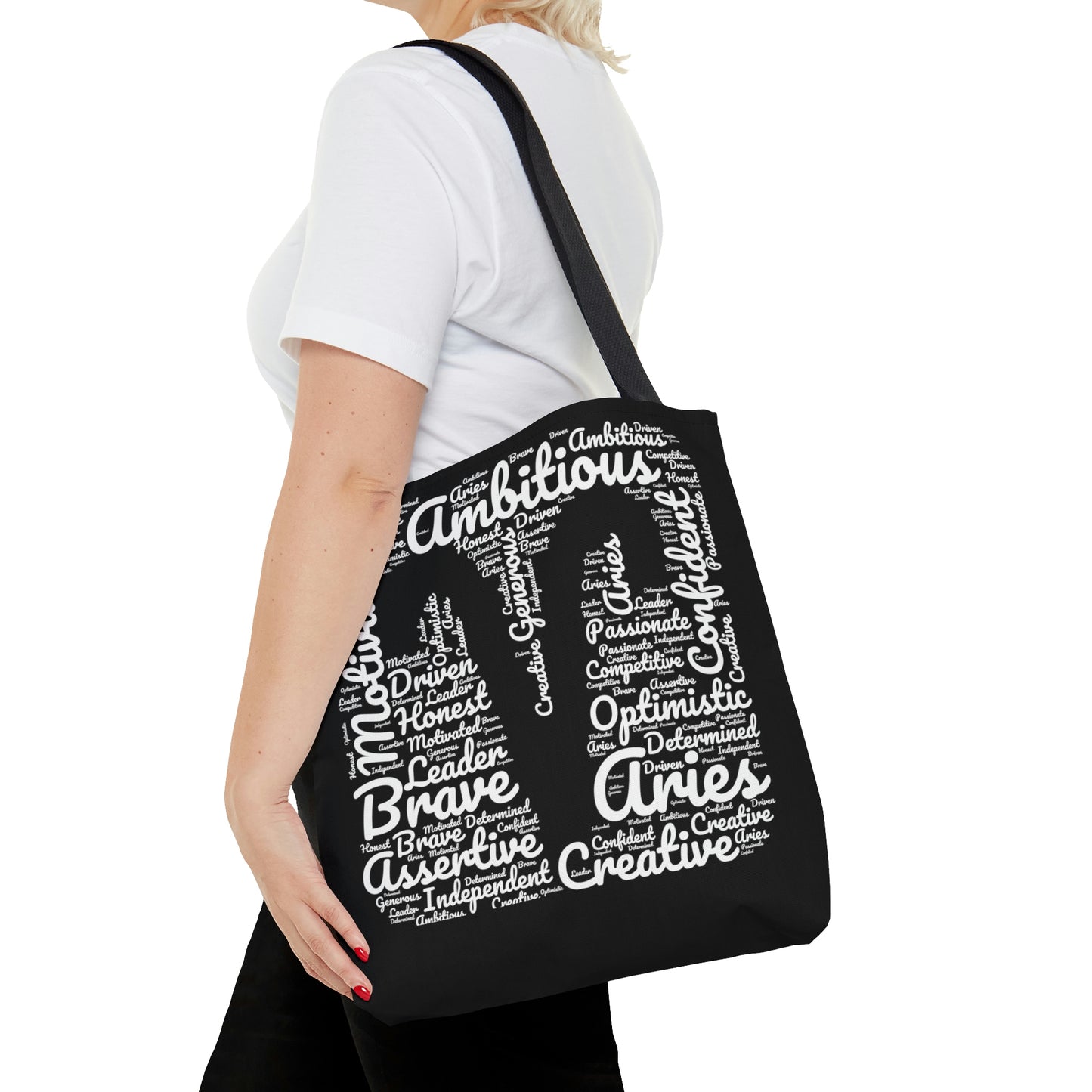 Aries Zodiac Sign Astrology White Tote Bag | Shoulder Bag