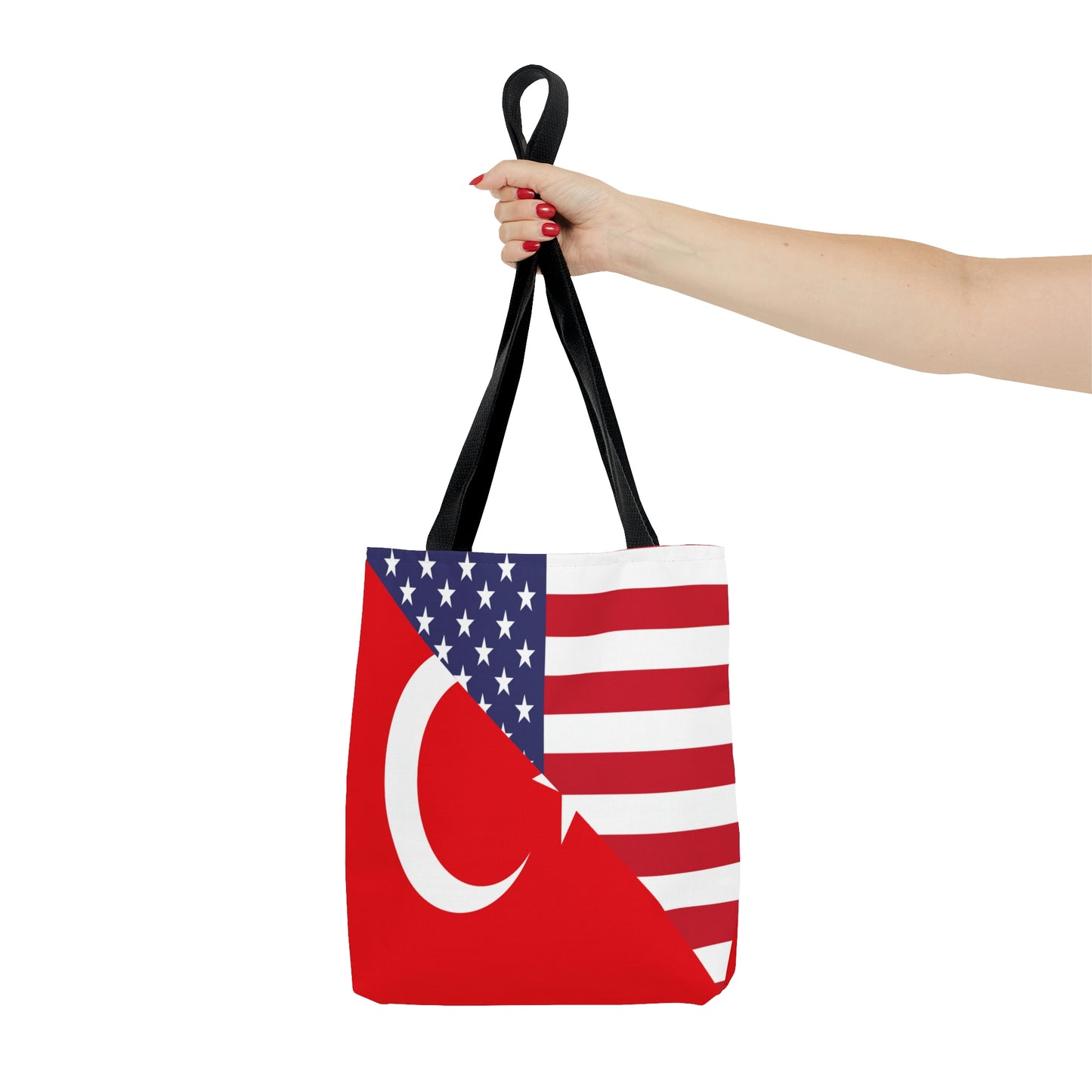 Turkey American Flag Half Turkish USA Tote Bag | Shoulder Bag