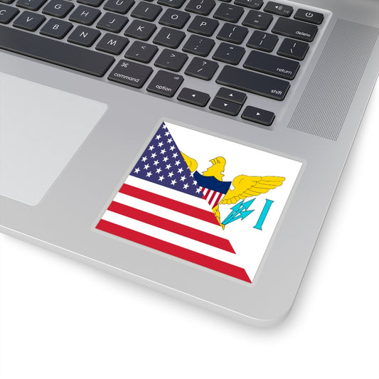 Virgin Islands American Flag Sticker | Islanders USA Stickers