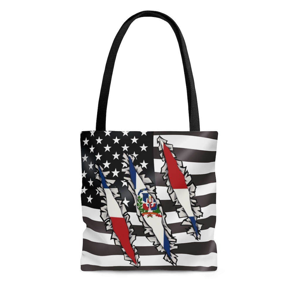 Dominican Republic American Flag Tote Bag | DR USA Expatriate Bag