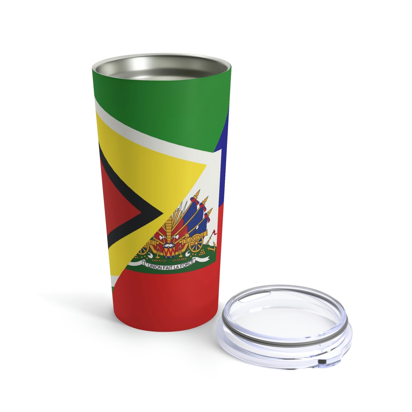 Guyanese Haitian Flag | Half Guyana Haiti Flag Tumbler 20oz