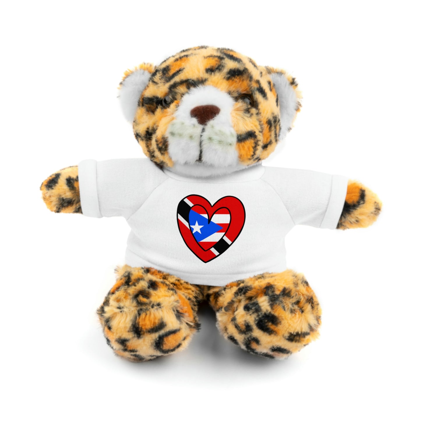 Puerto Rican Trini Valentines Day Gift Stuffed Animal | Boricua Trinidad Flag Toy