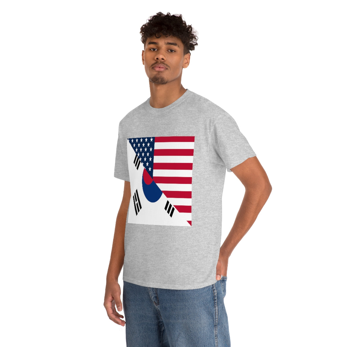 South Korean American Flag Half South Korea USA T-Shirt | Unisex Tee Shirt