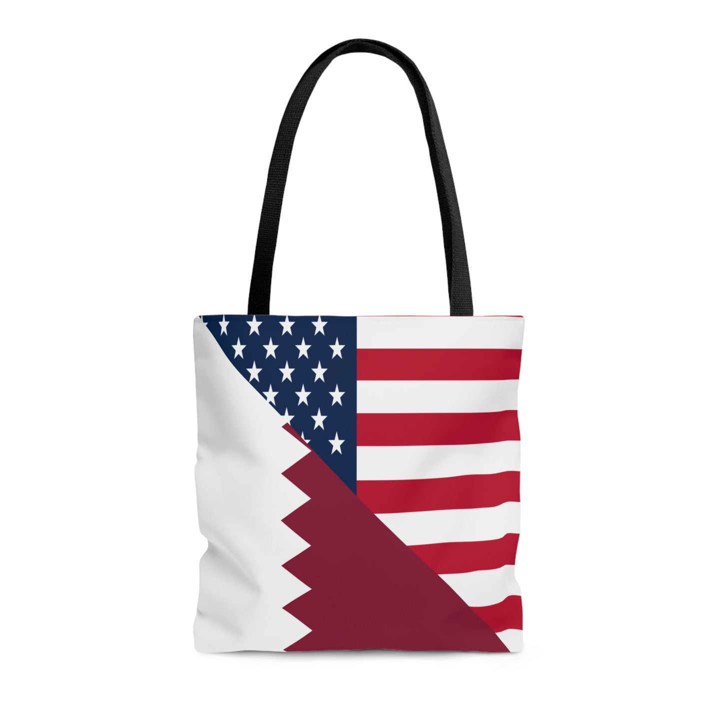 Qatar American Flag Half Qatari USA Tote Bag | Shoulder Bag