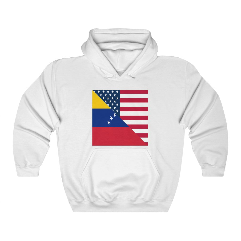 Venezuela American Flag Hoodie  | Unisex Half Venezuelan USA Pullover