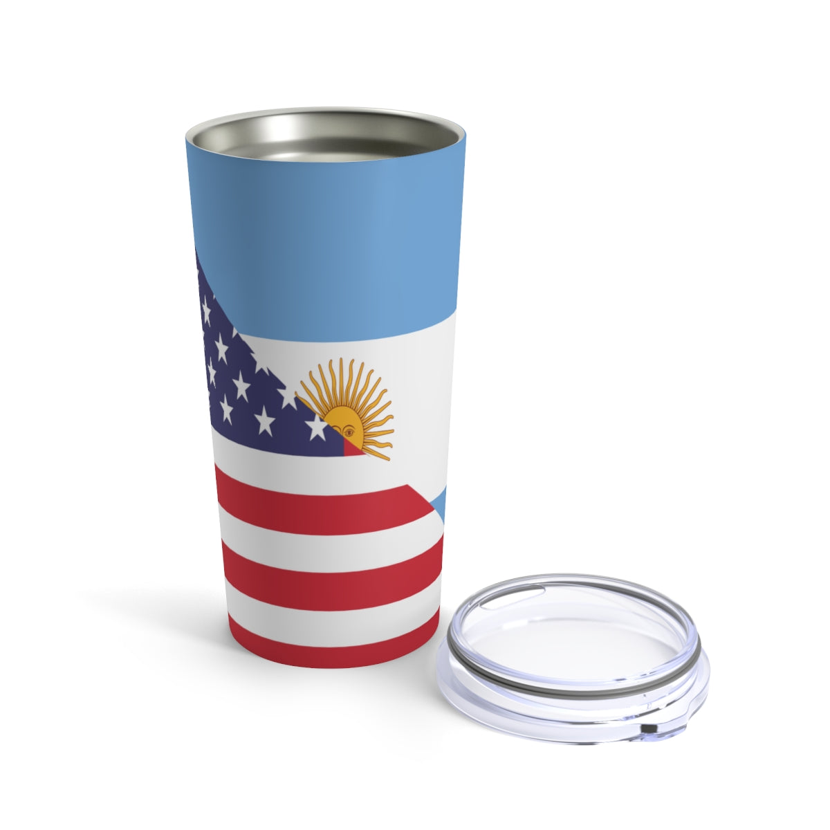 Argentina American Flag Argentinian USA Half Tumbler 20oz