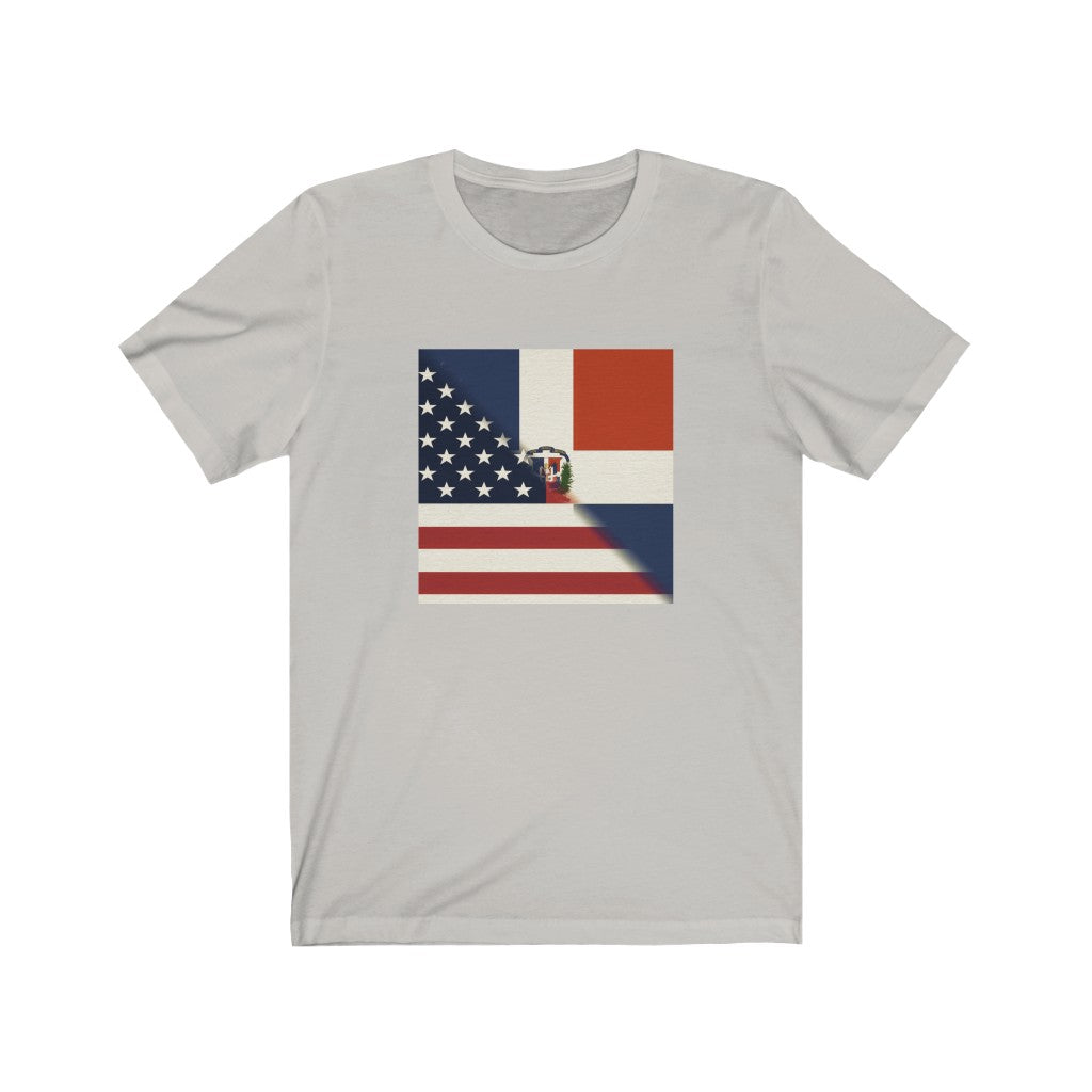 Half Dominican Republic American Flag Tee