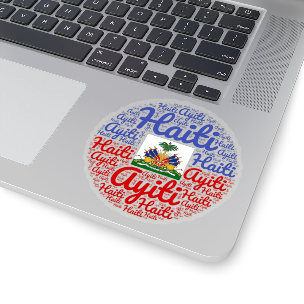 Haiti Ayiti Flag Coat of Arms Sticker | Haiti Accessory