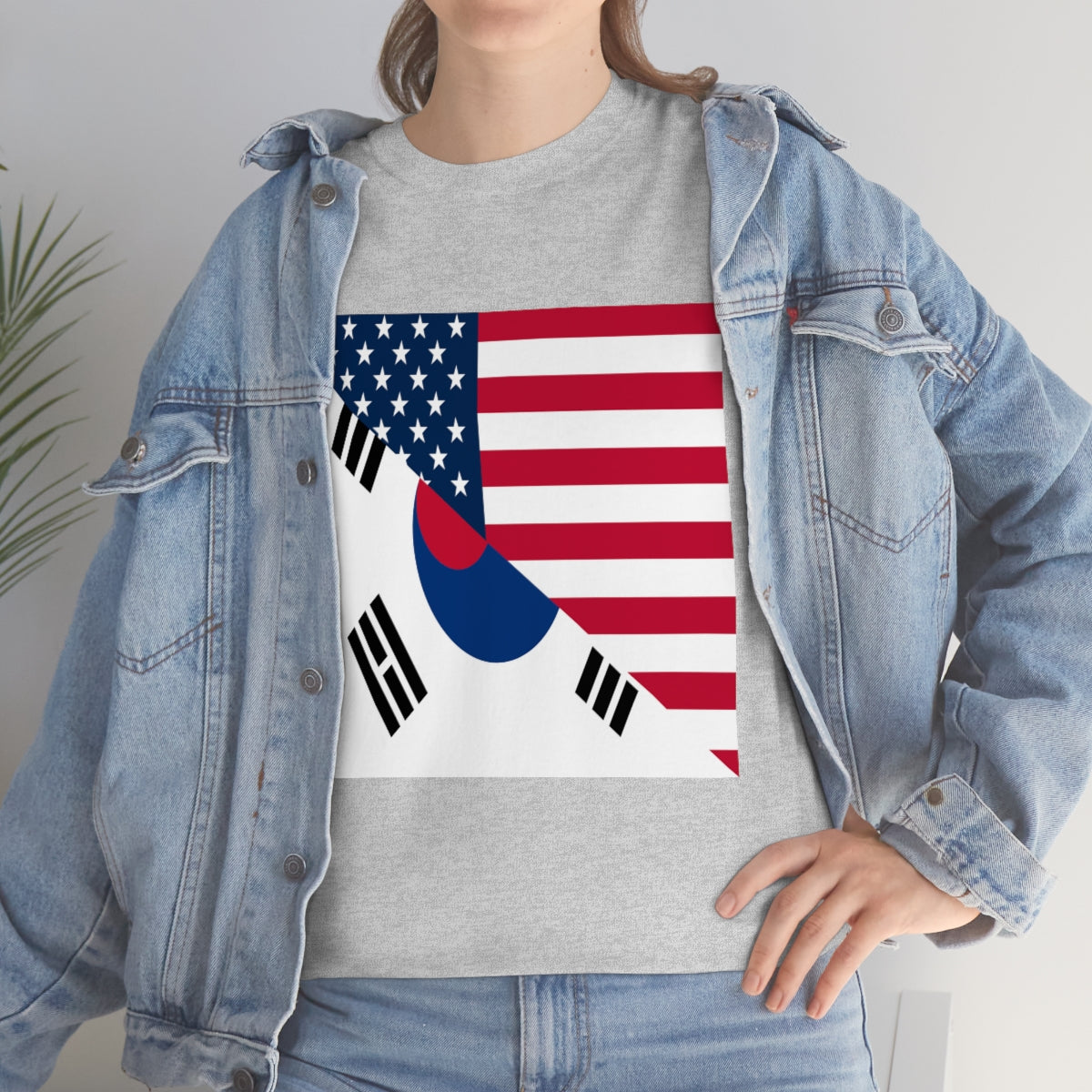 South Korean American Flag Half South Korea USA T-Shirt | Unisex Tee Shirt