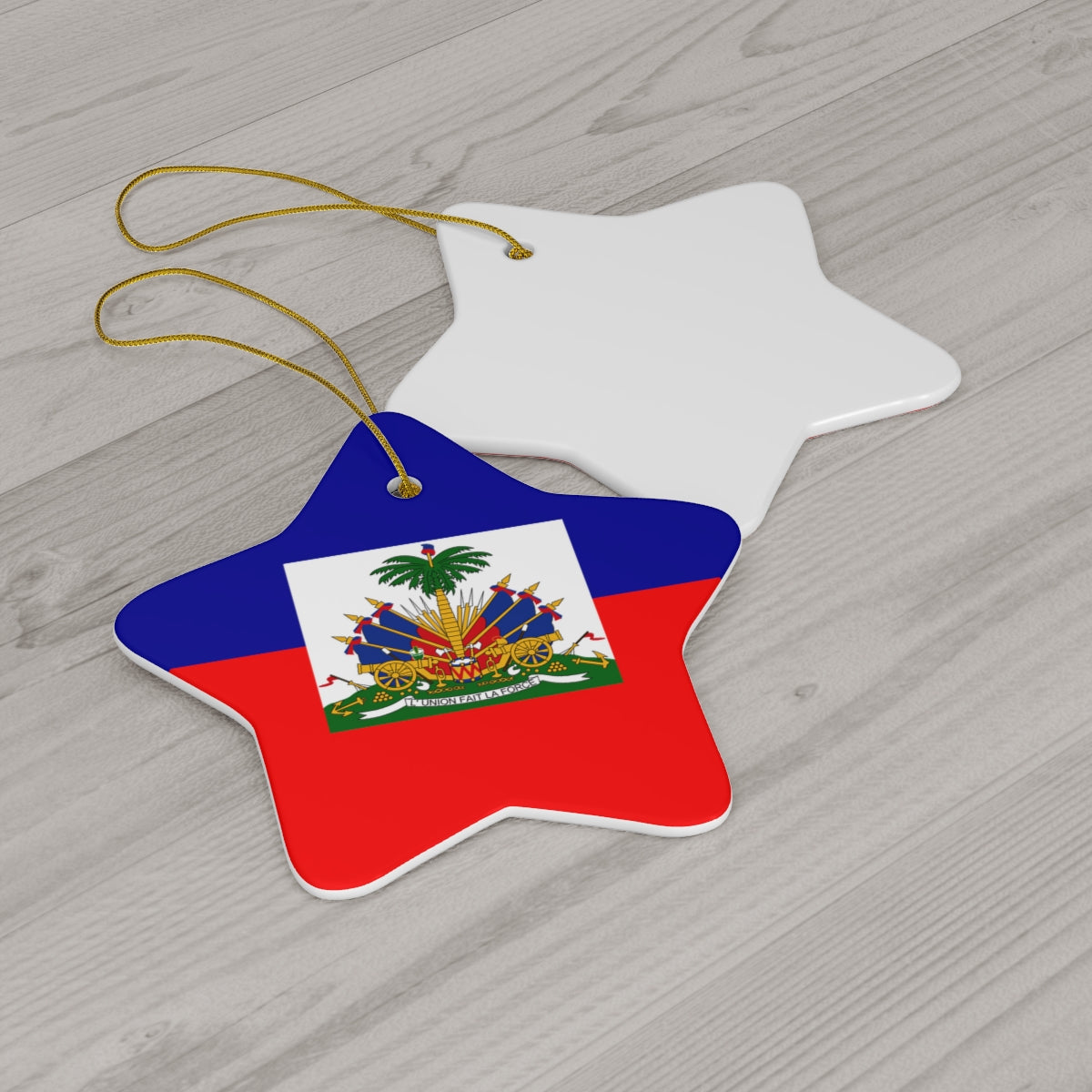 Haiti Flag Ceramic Ornaments | Haitian Christmas Tree