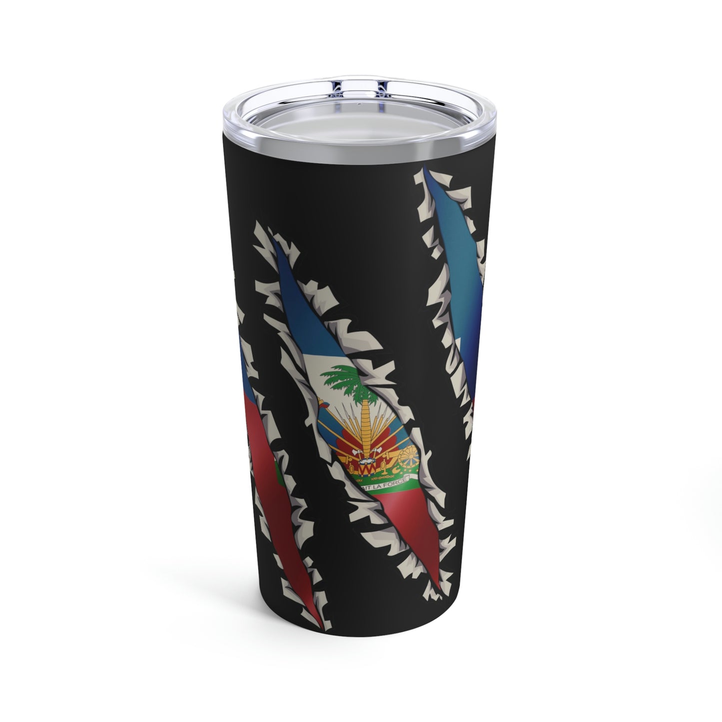 Haitian Flag Slash | Haiti Underneathe Tumbler 20oz