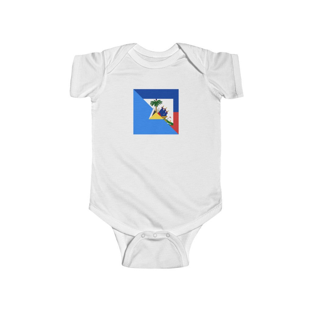 Haitian St. Lucian Flag Baby Bodysuit | Haiti St. Lucia Boy Girl