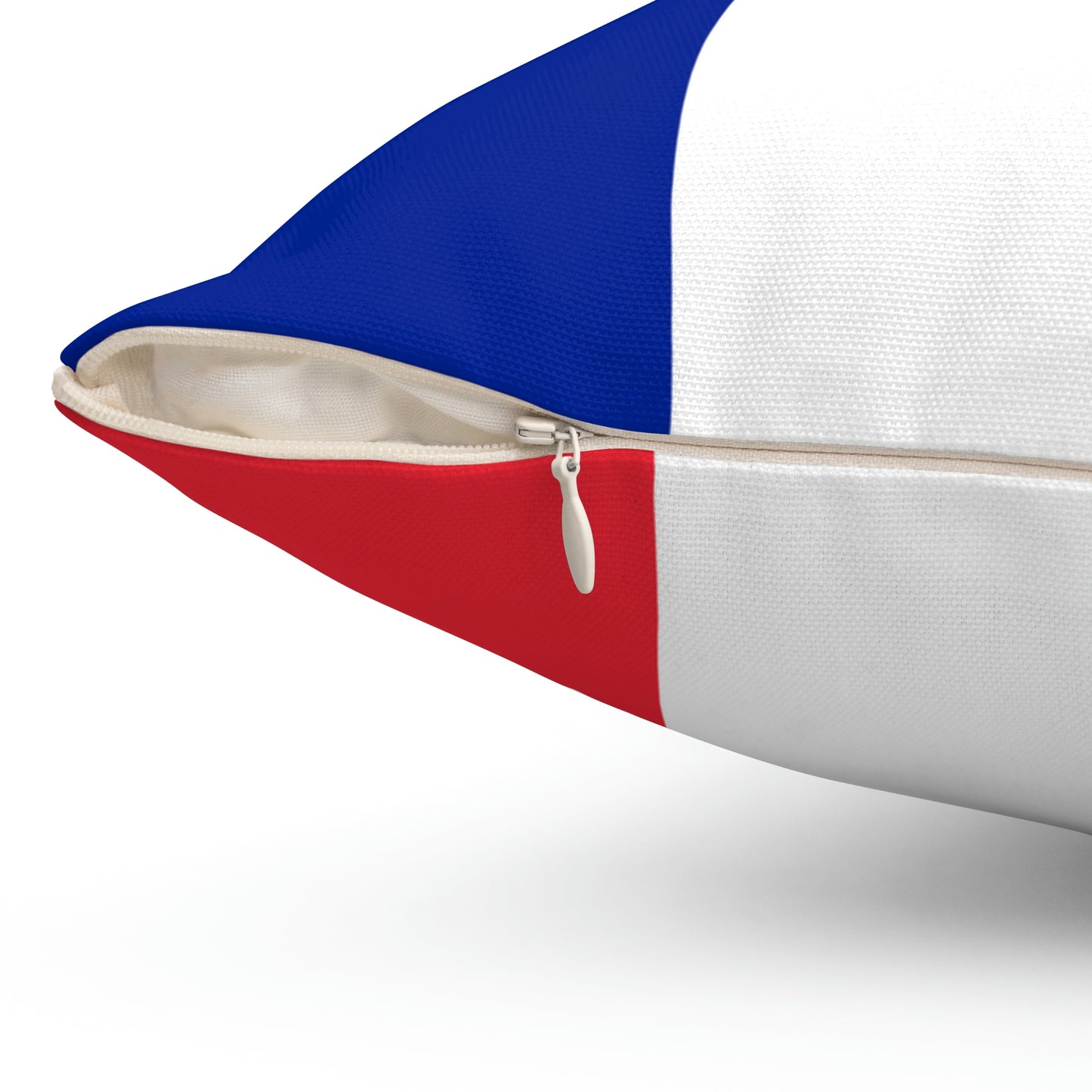 French American Flag France USA Spun Polyester Square Pillow