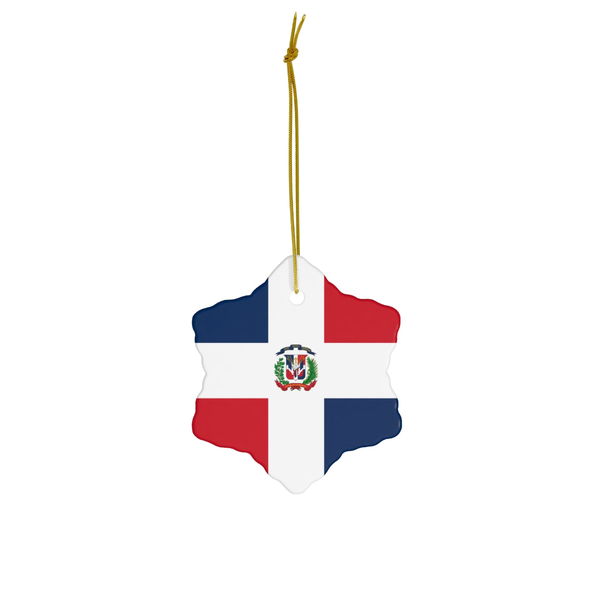 Dominican Republic Flag Ceramic Ornaments | DR Christmas Tree