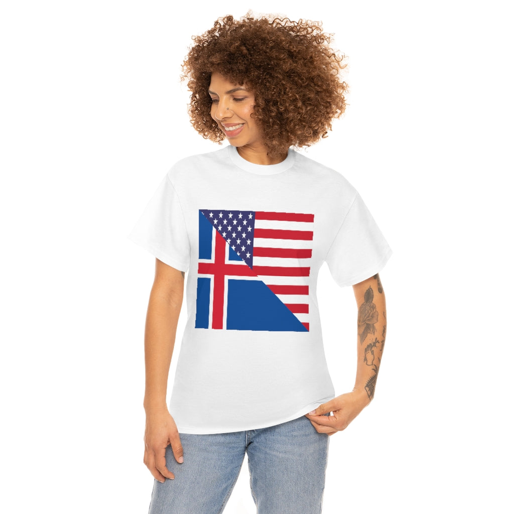 Iceland American Flag Tee Shirt | Icelander USA Tshirt