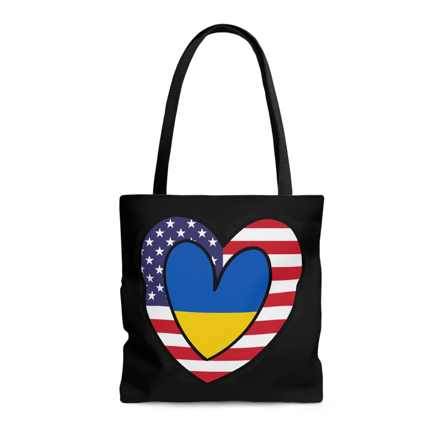 American Ukrainian Flag Inner Heart USA Ukraine  Tote Bag | Shoulder Bag