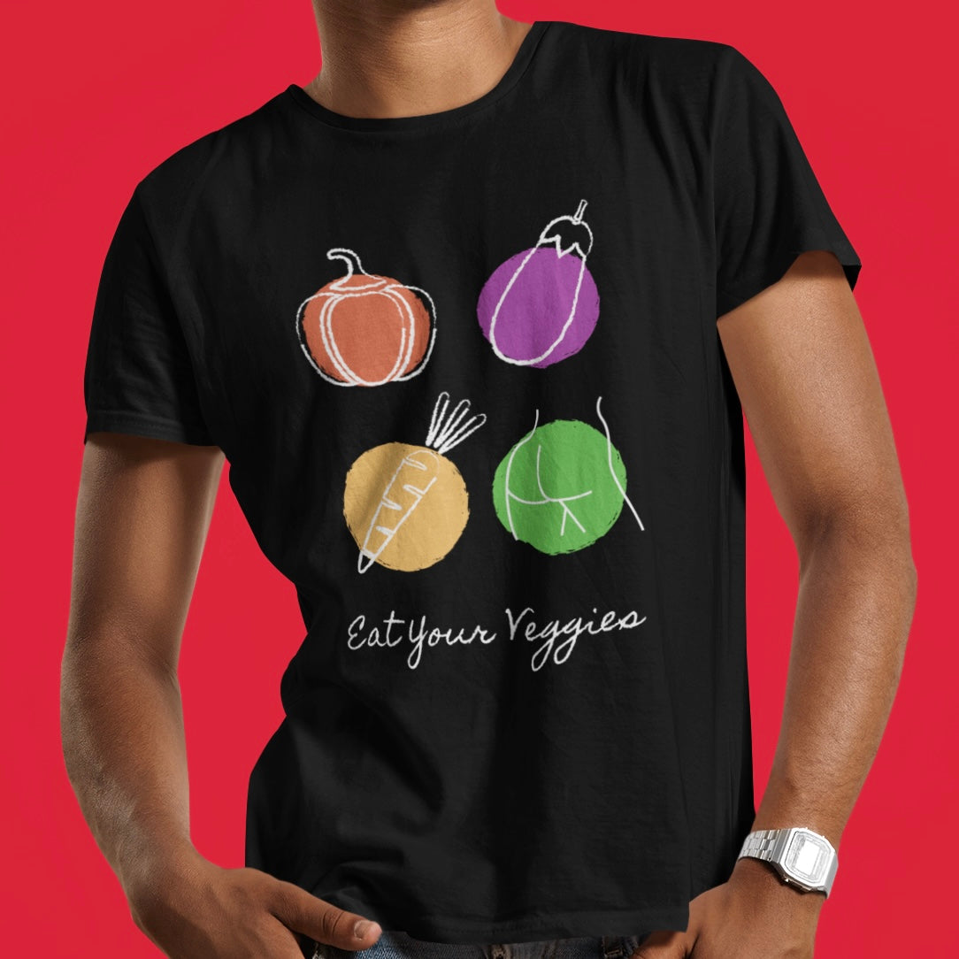 Eat Your Veggies Funny T-Shirt | Nighttime Snack Adult Tee