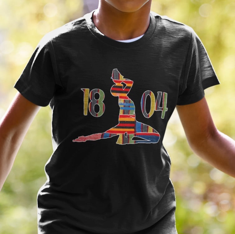 Kids Kente Neg Marron 1804 Haiti | Haitian Neg Mawon T-Shirt | Unisex Tee Shirt