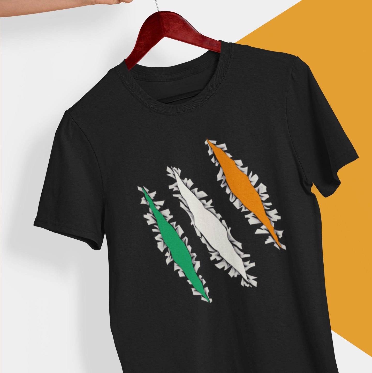 Slashed Irish Flag Shirt | Ireland Tee Men Women Clothing