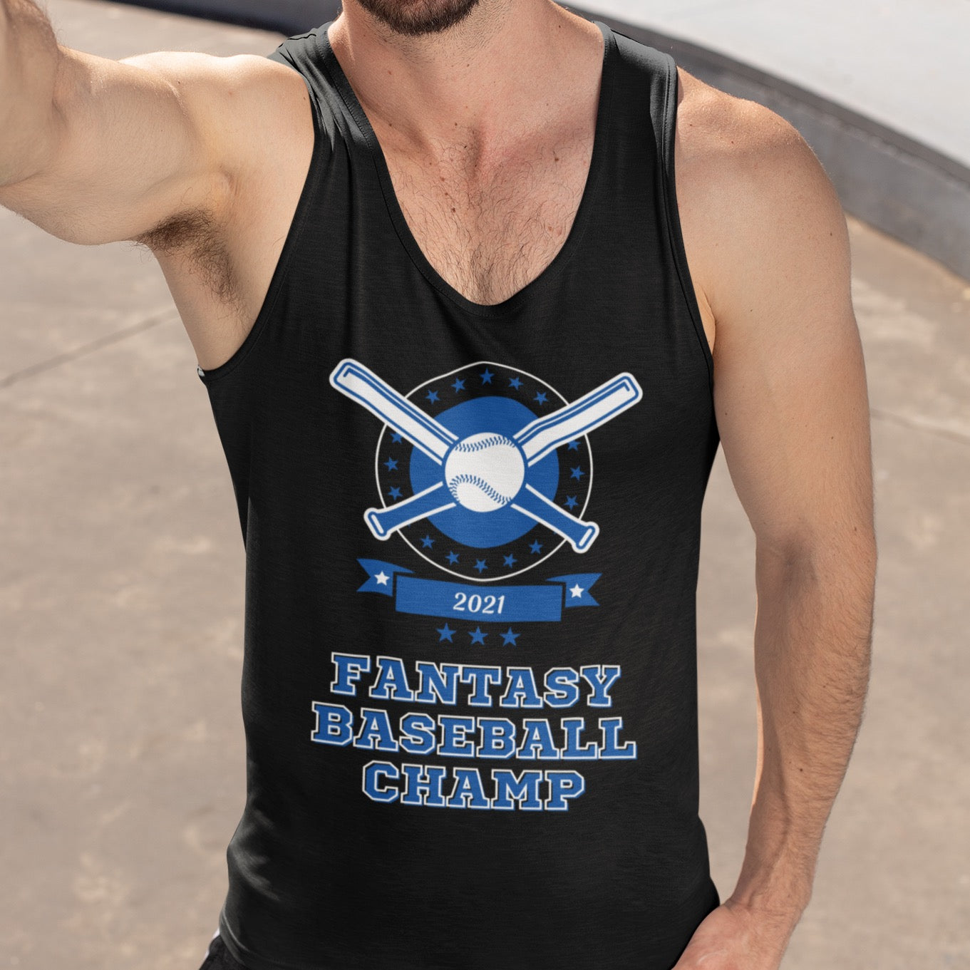 Fantasy Baseball Champ 2021 Tank Top | Fantasy Champion Sleeveless