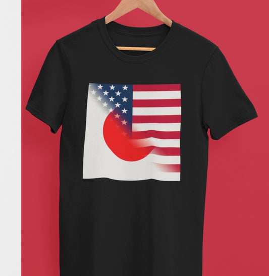 Half Japan - America Flag Tee | Japanese USA Clothing