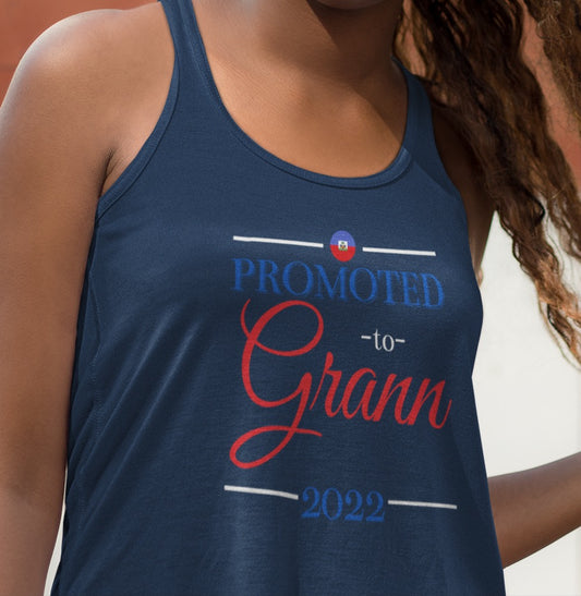 Women’s Haitian Promoted to Grann Racerback Tank Top | Haiti Mother’s Day
