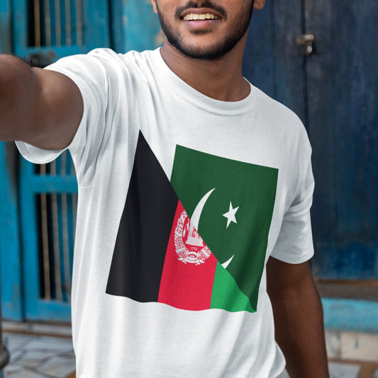 Afghan Pakistani Flag Tee | Unisex Afghanistan Pakistan Shirt