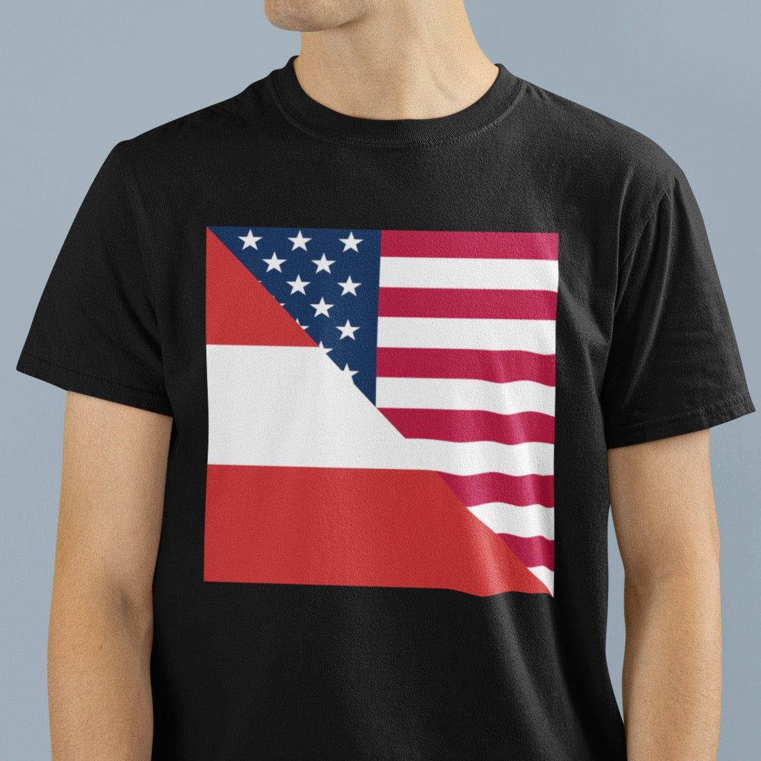 Austrian American Flag T-Shirt | Unisex Austria USA Tee