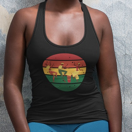 Women’s African Dance Racerback Tank Top | Africa Diaspora Women Shirt