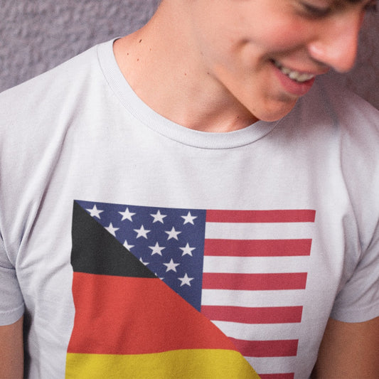 German American Flag T-Shirt | Unisex Germany USA Men Women Tee