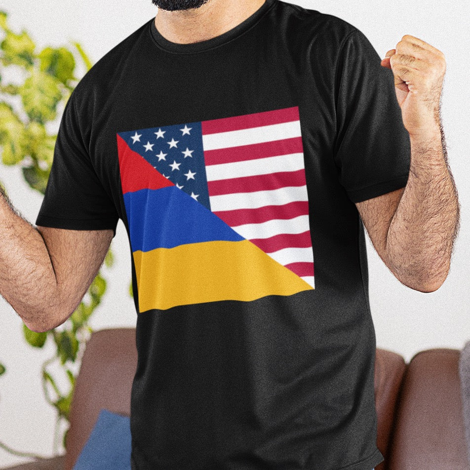 Armenian American Flag T-Shirt | Unisex Armenia USA Tee