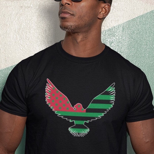 Pan African Flag US Eagle Tee