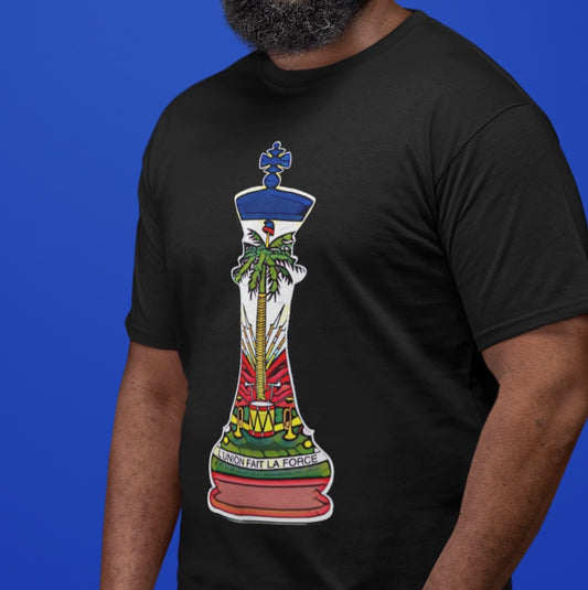 Haitian King Tee | Haiti Flag Chess Piece