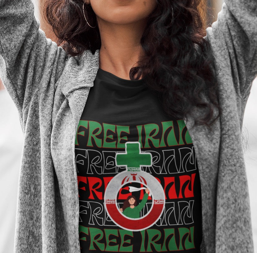 Free Iran Protest Tee Shirt | Unisex Iranian Flag T-Shirt